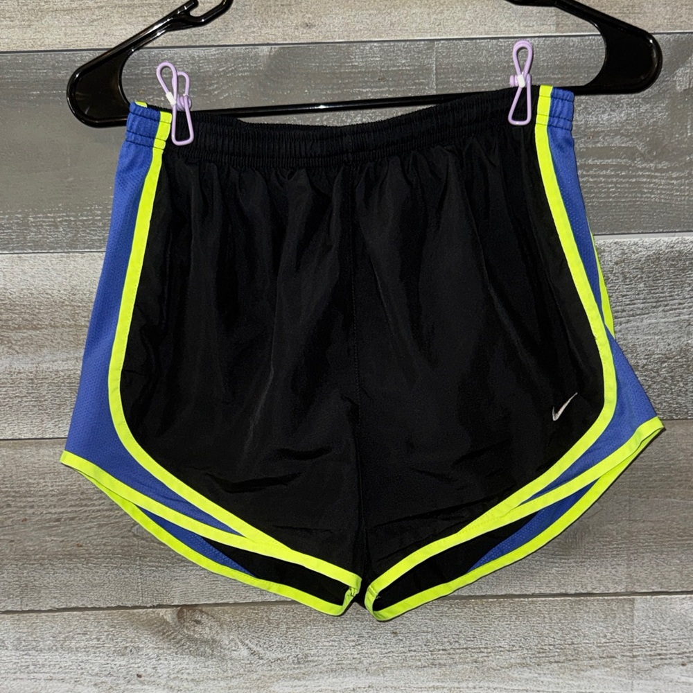 Nike Black, Neon, & Blue Athletic Shorts
